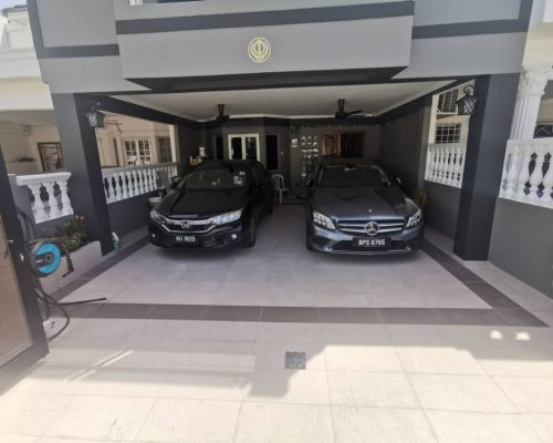 Car Porch Tiling work